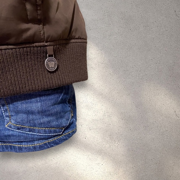 Aeropostale Brown Fur Hooded Puffer Vest - Picture 2 of 5